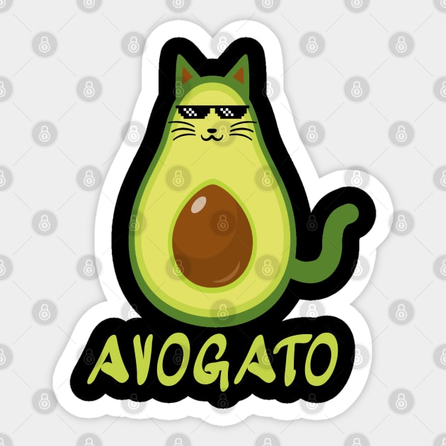 Avogato Kawaii Cat Sticker by dentikanys